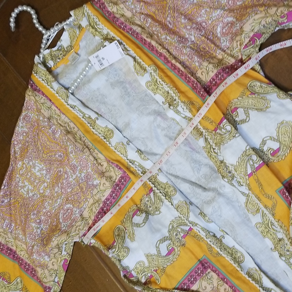 Magaschoni  Kimono Paisley Scarf Print 100% Linen NWT - Picture 7 of 12